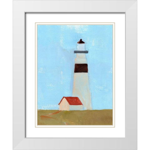 Lookout Point II White Modern Wood Framed Art Print with Double Matting by Green, Jacob