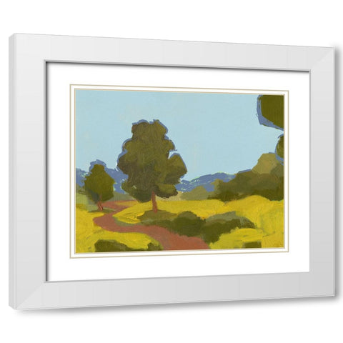 Bright Park I White Modern Wood Framed Art Print with Double Matting by Green, Jacob