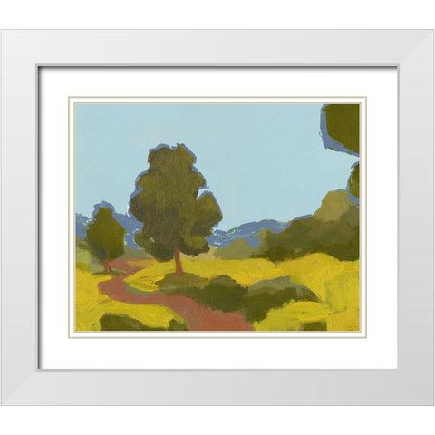 Bright Park I White Modern Wood Framed Art Print with Double Matting by Green, Jacob