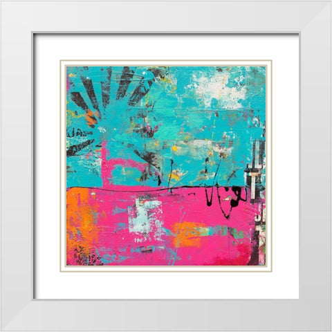 Colorful Emotion White Modern Wood Framed Art Print with Double Matting by Ashley, Erin