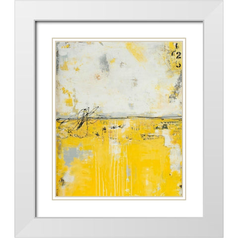 Yellow Bound White Modern Wood Framed Art Print with Double Matting by Ashley, Erin