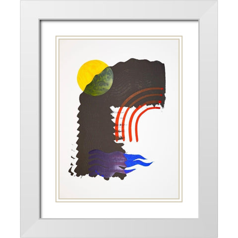 Shifting IV White Modern Wood Framed Art Print with Double Matting by Gianni, Katie