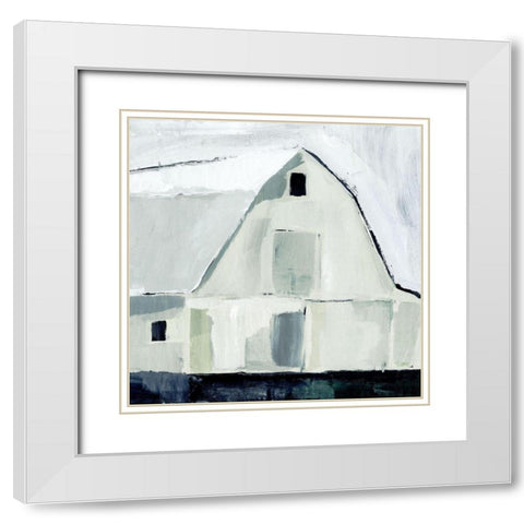 Blue Hour Barn I White Modern Wood Framed Art Print with Double Matting by Warren, Annie