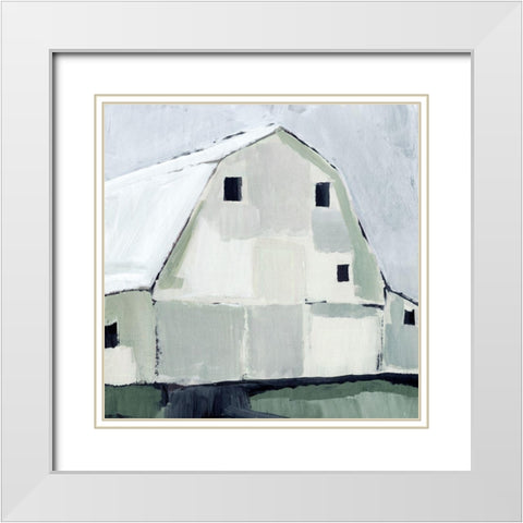 Blue Hour Barn III White Modern Wood Framed Art Print with Double Matting by Warren, Annie