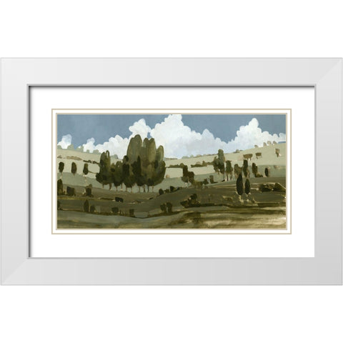 Rolling Green III White Modern Wood Framed Art Print with Double Matting by Caroline, Emma