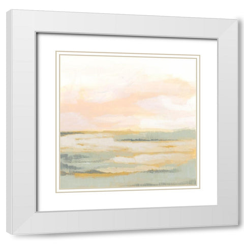 Golden Wheat I White Modern Wood Framed Art Print with Double Matting by Vess, June Erica