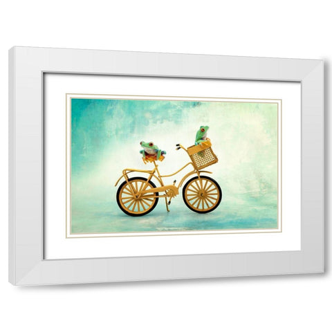 Hanging On X White Modern Wood Framed Art Print with Double Matting by PHBurchett