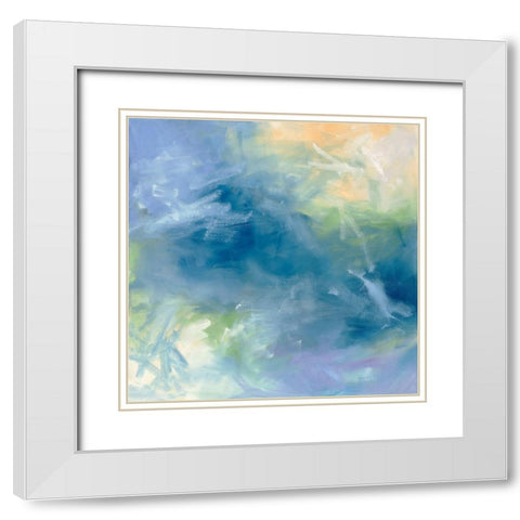 Pastel Sundance II White Modern Wood Framed Art Print with Double Matting by Guererra, Teodora