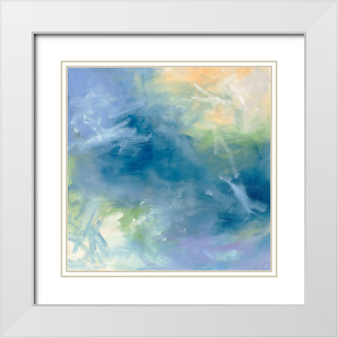 Pastel Sundance II White Modern Wood Framed Art Print with Double Matting by Guererra, Teodora
