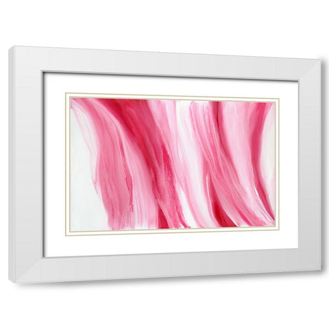Peppermint Swirl White Modern Wood Framed Art Print with Double Matting by Guererra, Teodora
