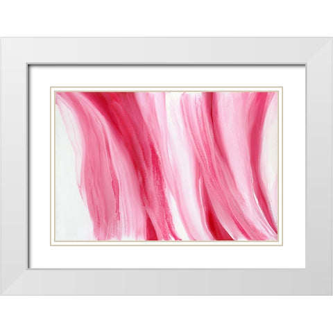 Peppermint Swirl White Modern Wood Framed Art Print with Double Matting by Guererra, Teodora