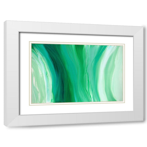 Velveteen Swirl White Modern Wood Framed Art Print with Double Matting by Guererra, Teodora