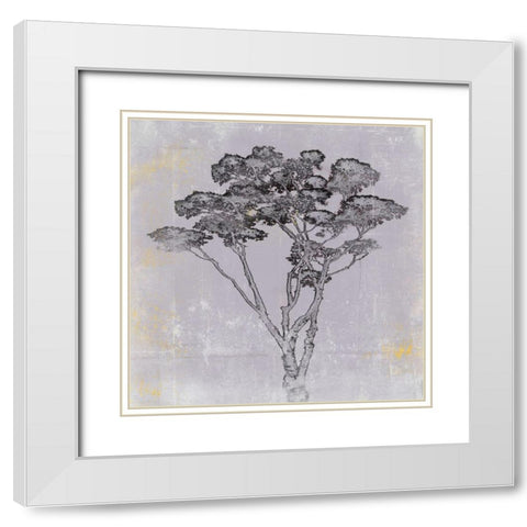 Adajio I White Modern Wood Framed Art Print with Double Matting by Aryai, Sia