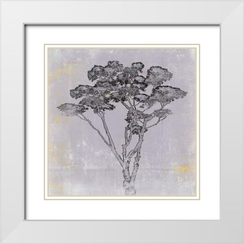 Adajio I White Modern Wood Framed Art Print with Double Matting by Aryai, Sia