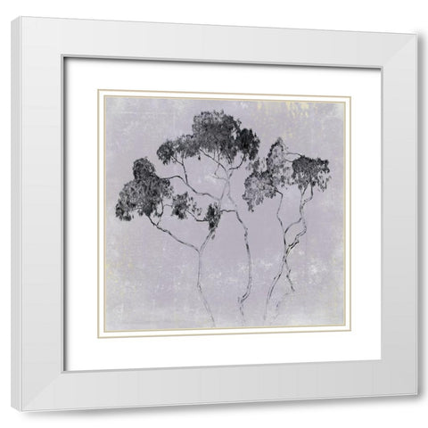 Adajio II White Modern Wood Framed Art Print with Double Matting by Aryai, Sia