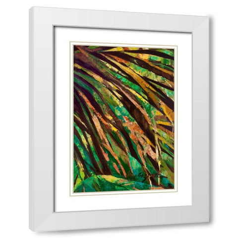 Las Palmas I White Modern Wood Framed Art Print with Double Matting by Wilkins, Suzanne