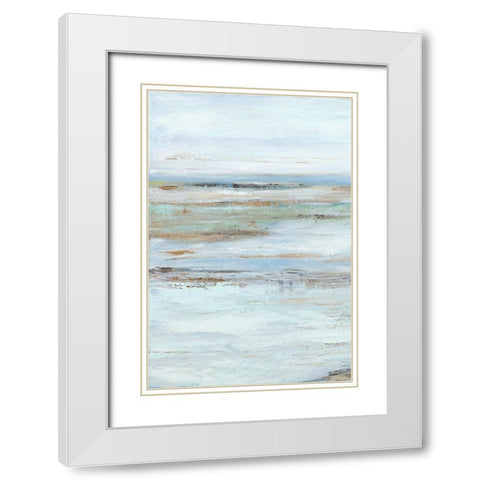 Muted Misty Marsh I White Modern Wood Framed Art Print with Double Matting by Wilkins, Suzanne