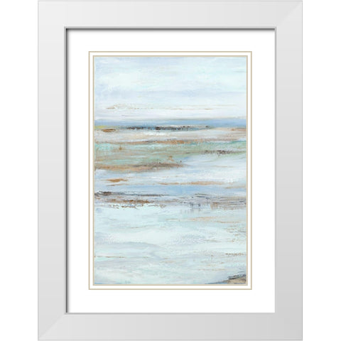 Muted Misty Marsh I White Modern Wood Framed Art Print with Double Matting by Wilkins, Suzanne