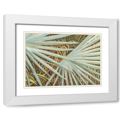Suave Fronds White Modern Wood Framed Art Print with Double Matting by Wilkins, Suzanne