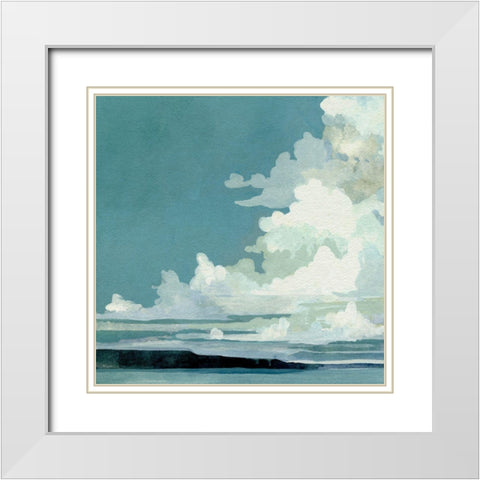 Cloud Coverage I White Modern Wood Framed Art Print with Double Matting by Caroline, Emma