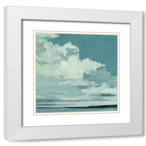 Cloud Coverage II White Modern Wood Framed Art Print with Double Matting by Caroline, Emma