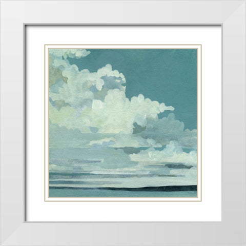 Cloud Coverage II White Modern Wood Framed Art Print with Double Matting by Caroline, Emma