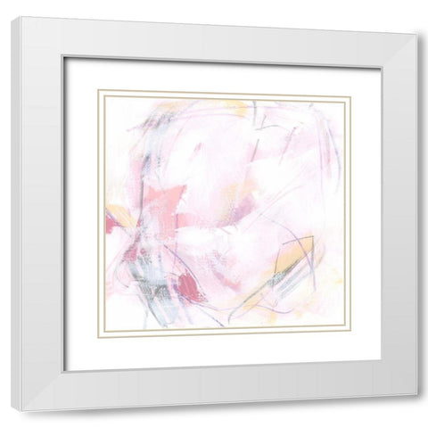 Rose Static IV White Modern Wood Framed Art Print with Double Matting by Vess, June Erica
