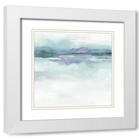 Lavender Ice Field II White Modern Wood Framed Art Print with Double Matting by Vess, June Erica