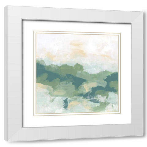 Greenfield Fog I White Modern Wood Framed Art Print with Double Matting by Vess, June Erica