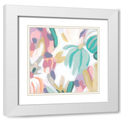 Floral Rapport  IV White Modern Wood Framed Art Print with Double Matting by Vess, June Erica