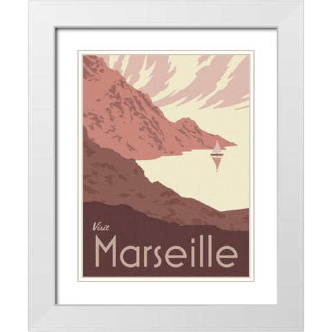 French Coast I White Modern Wood Framed Art Print with Double Matting by Green, Jacob