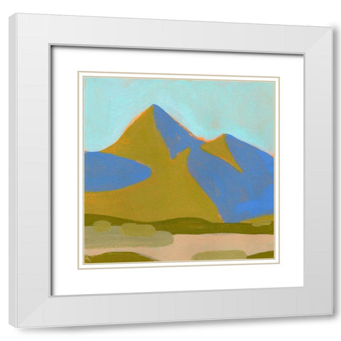 High California Hills I White Modern Wood Framed Art Print with Double Matting by Green, Jacob