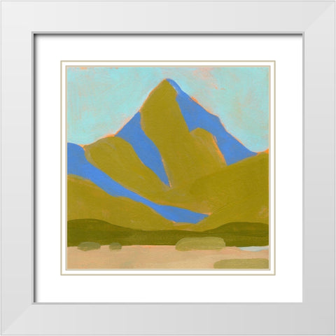 High California Hills II White Modern Wood Framed Art Print with Double Matting by Green, Jacob