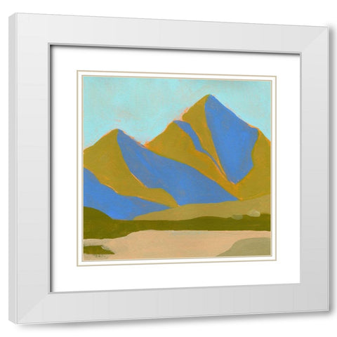 High California Hills III White Modern Wood Framed Art Print with Double Matting by Green, Jacob