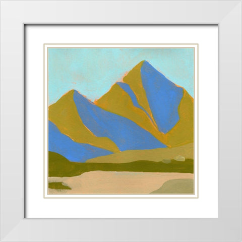 High California Hills III White Modern Wood Framed Art Print with Double Matting by Green, Jacob