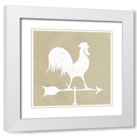 Weathervane I White Modern Wood Framed Art Print with Double Matting by Green, Jacob