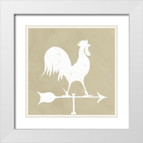 Weathervane I White Modern Wood Framed Art Print with Double Matting by Green, Jacob