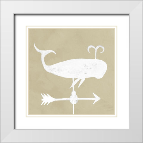 Weathervane III White Modern Wood Framed Art Print with Double Matting by Green, Jacob