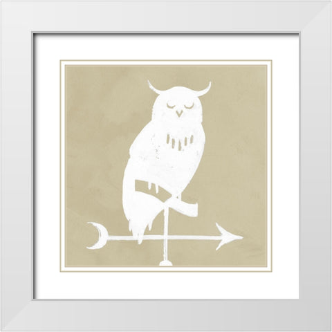 Weathervane IV White Modern Wood Framed Art Print with Double Matting by Green, Jacob