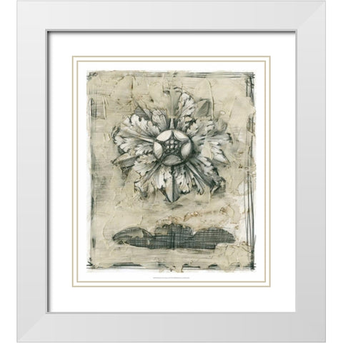 Printed Decorative Ornament II White Modern Wood Framed Art Print with Double Matting by Harper, Ethan
