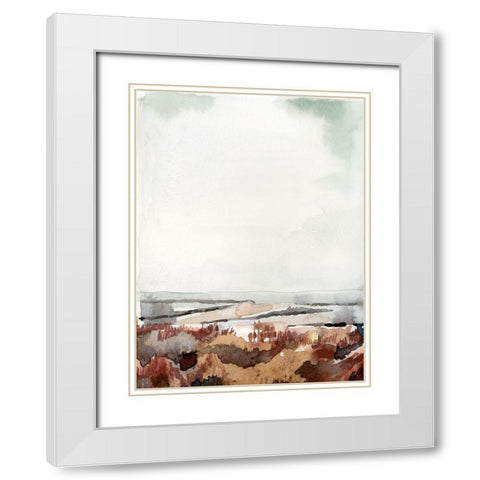 Coastal Inlet Study I White Modern Wood Framed Art Print with Double Matting by Parker, Jennifer Paxton