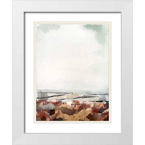 Coastal Inlet Study I White Modern Wood Framed Art Print with Double Matting by Parker, Jennifer Paxton