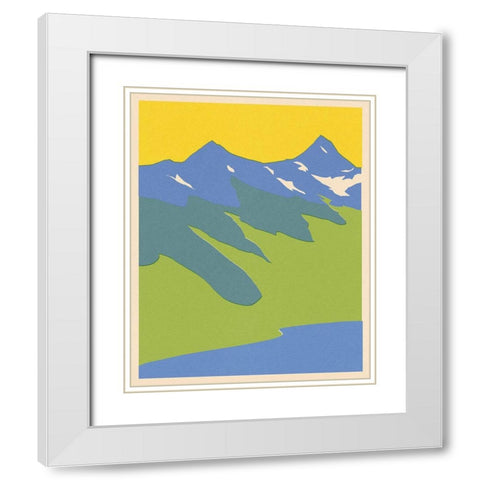 Bright Glacial Lake II White Modern Wood Framed Art Print with Double Matting by Green, Jacob