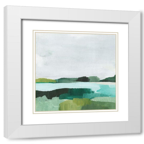 Secret Beach II White Modern Wood Framed Art Print with Double Matting by Warren, Annie