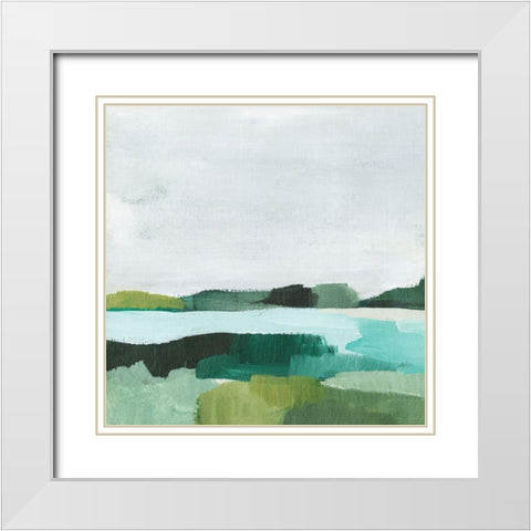 Secret Beach II White Modern Wood Framed Art Print with Double Matting by Warren, Annie