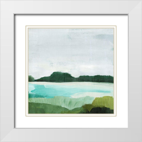 Secret Beach III White Modern Wood Framed Art Print with Double Matting by Warren, Annie