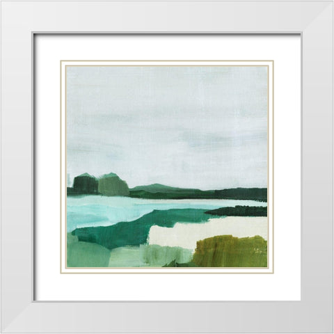 Secret Beach IV White Modern Wood Framed Art Print with Double Matting by Warren, Annie