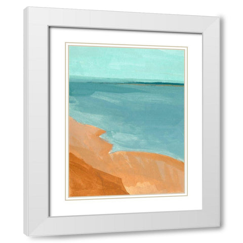 Out on the Sandbar II White Modern Wood Framed Art Print with Double Matting by Green, Jacob