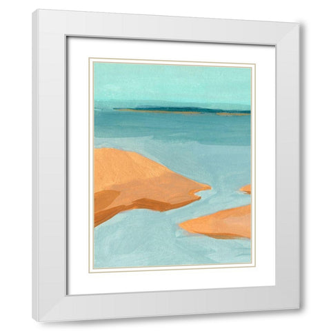Out on the Sandbar IV White Modern Wood Framed Art Print with Double Matting by Green, Jacob