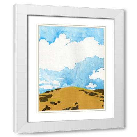 Summer Knoll I White Modern Wood Framed Art Print with Double Matting by Green, Jacob